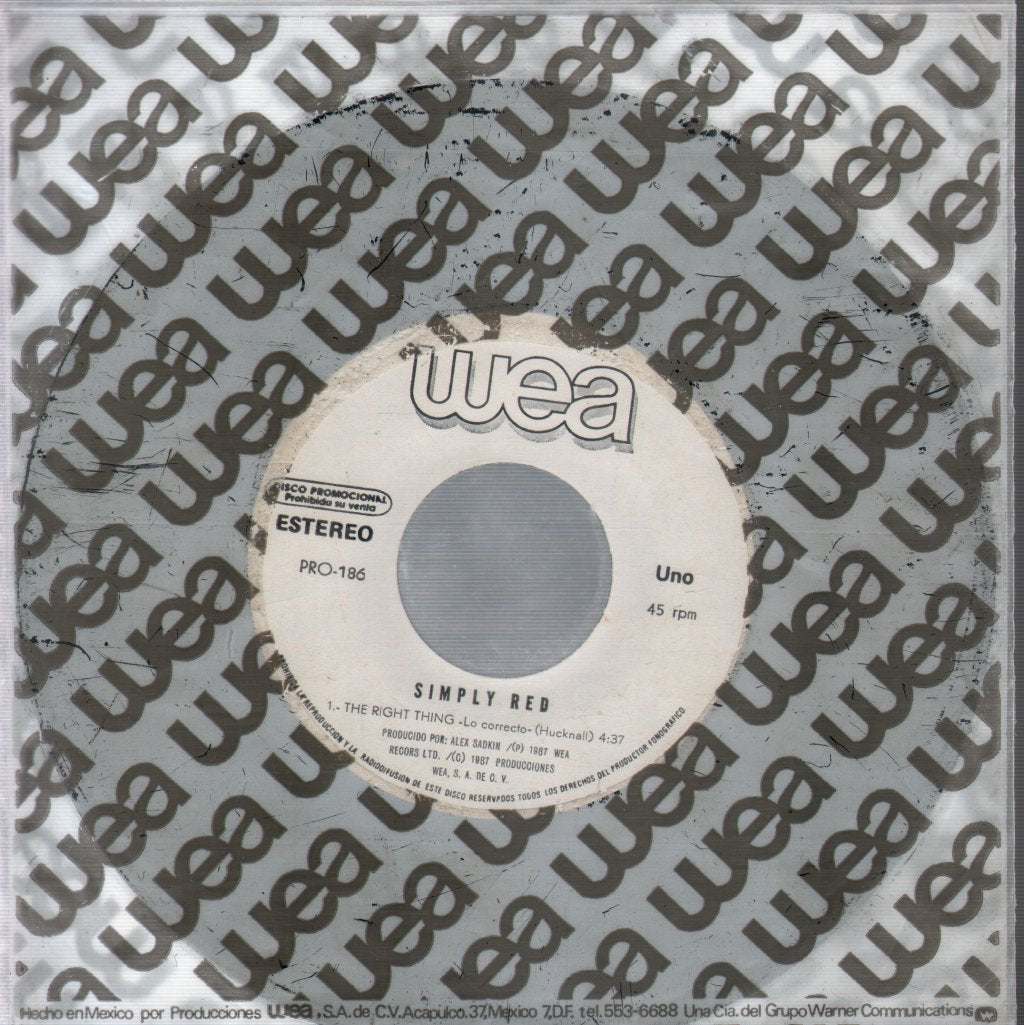 Simply Red - Right Thing - 7 Inch