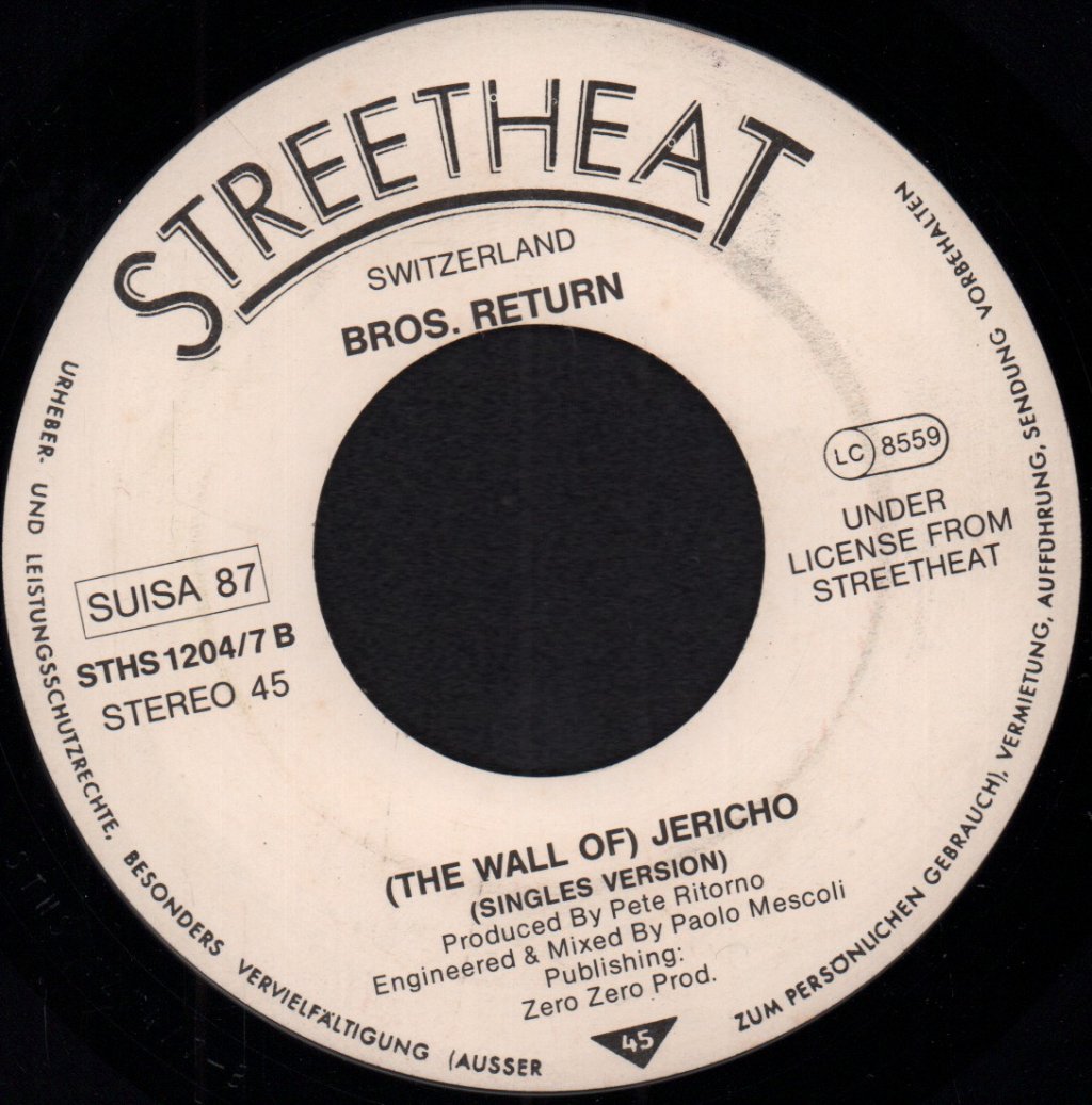 Bros. Return - Wall Of Jericho - 7 Inch
