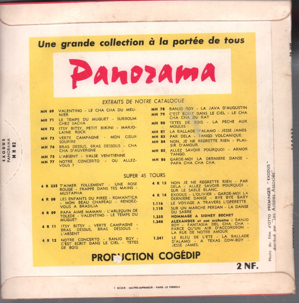 Raymond Falgayrac - Exodus - 7 Inch
