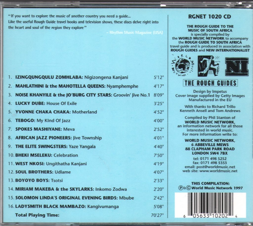 Various Artists - Rough Guide To The Music Of South Africa - Cd