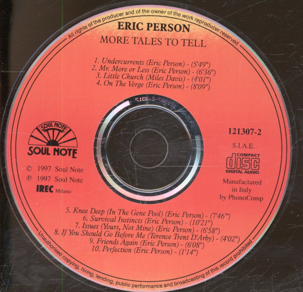 Eric Person - More Tales To Tell - Cd