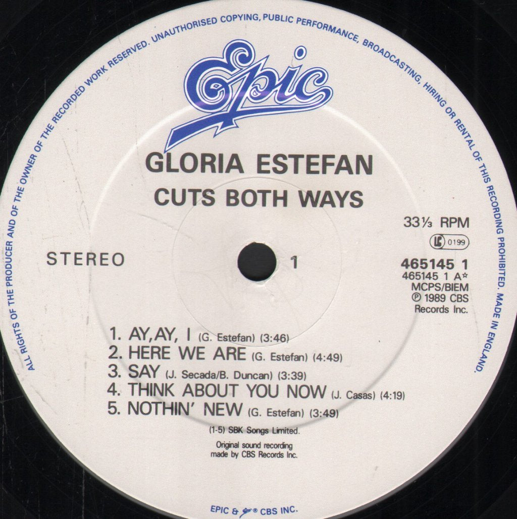 Gloria Estefan - Cuts Both Ways - Lp