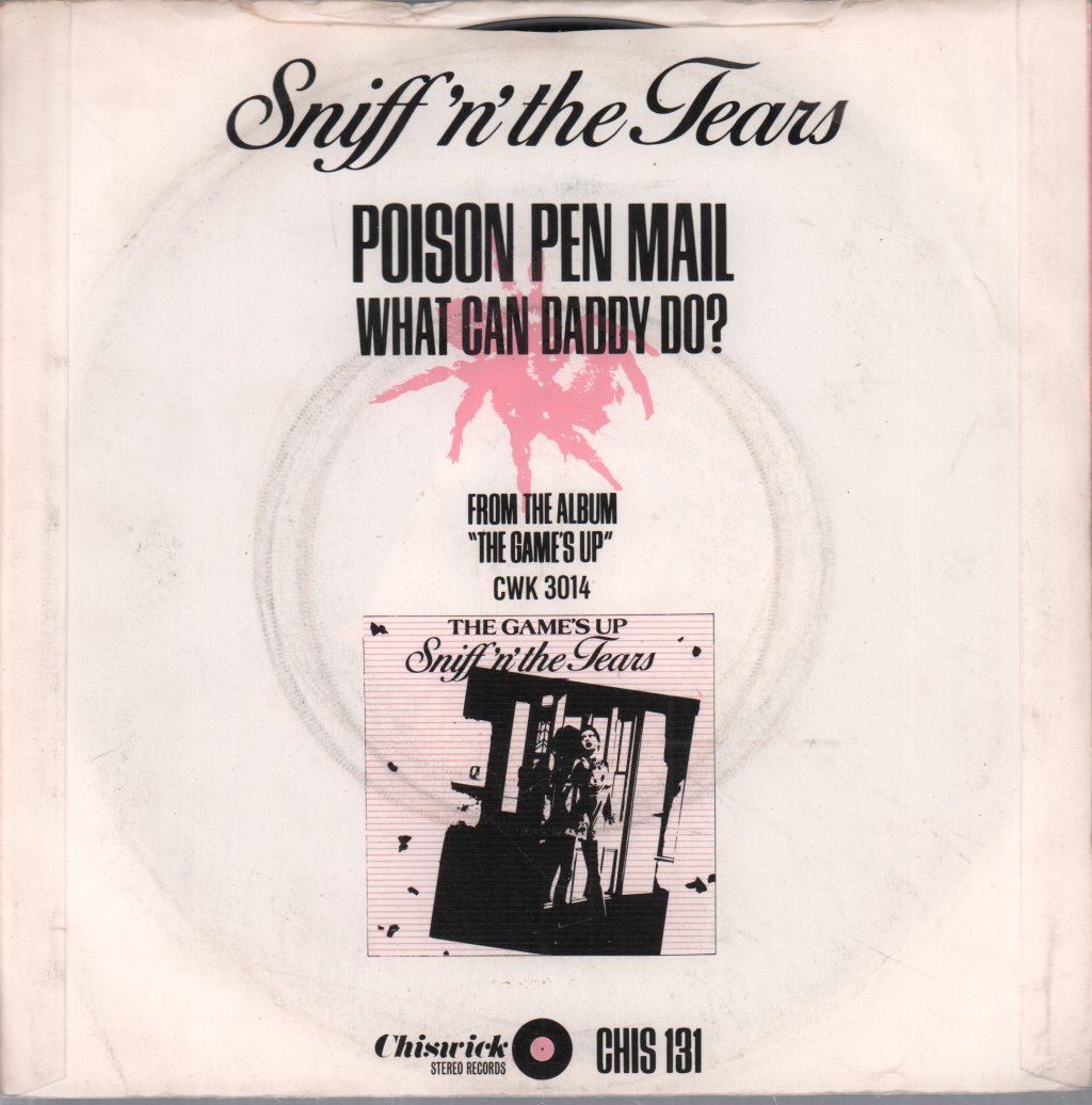 Sniff N The Tears - Poison Pen Mail - 7 Inch