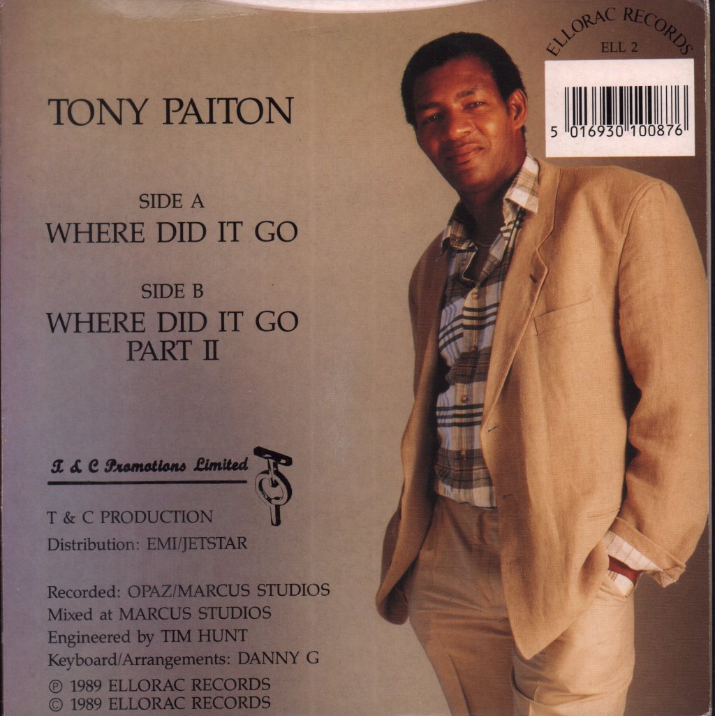 Tony Paiton - Where Did It Go - 7 Inch