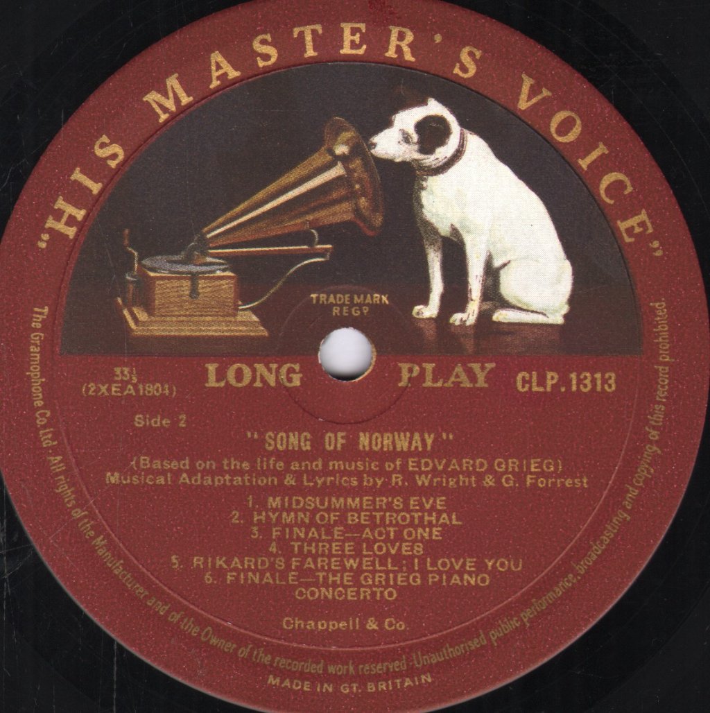Semprini / Victoria Elliott / Thomas Round / Norma Hughes /  John Lawrenson - Song Of Norway - Lp