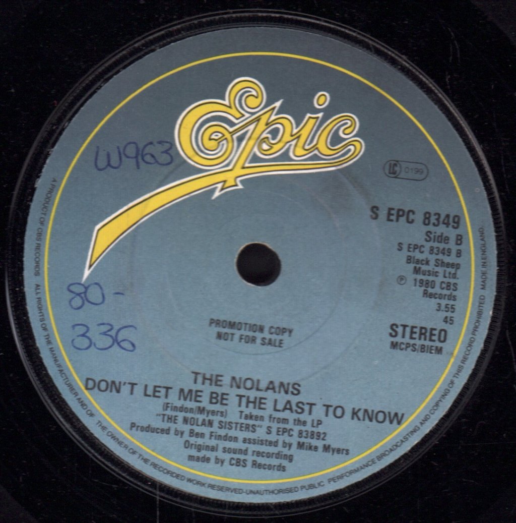 Nolans - Don't Make Waves - 7 Inch