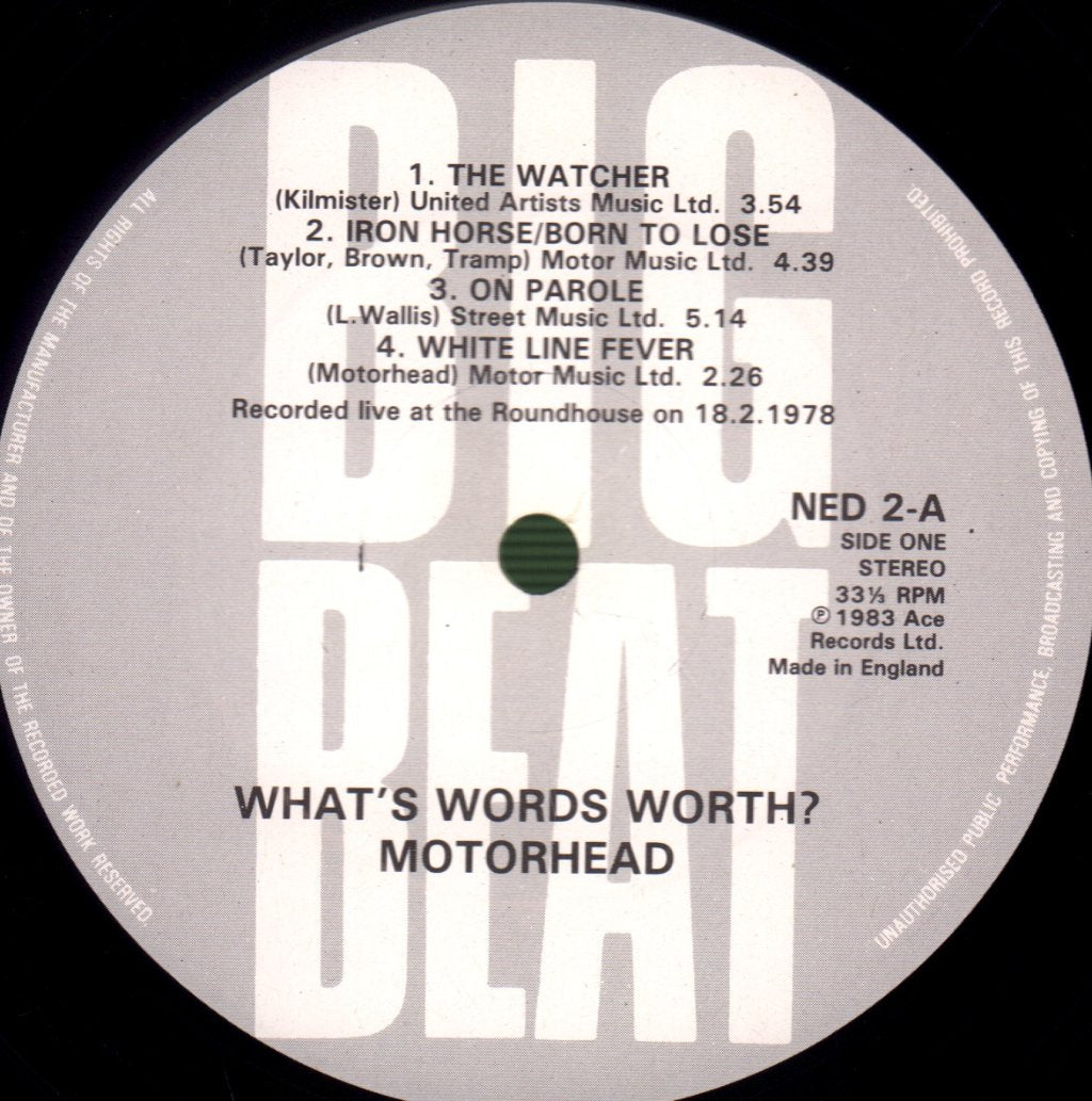 Motorhead - What's Words Worth? (Recorded Live 1978) - Lp