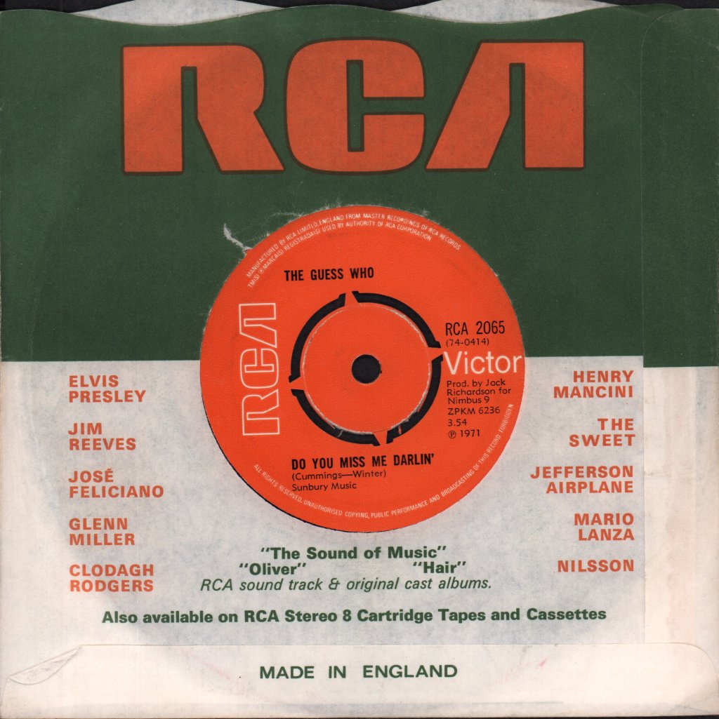 Guess Who - Hang On To Your Life - 7 Inch