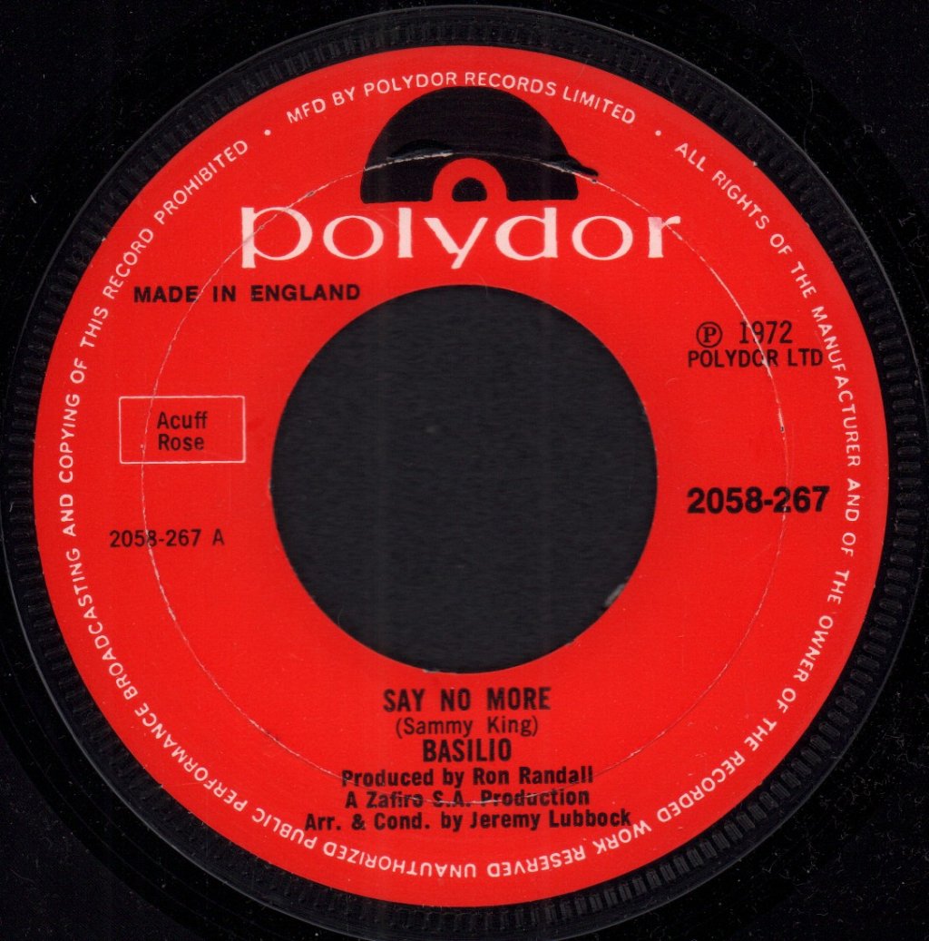 Basilio - Say No More - 7 Inch