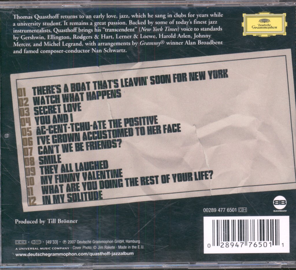 Thomas Quasthoff - Jazz Album (Watch What Happens) - Cd