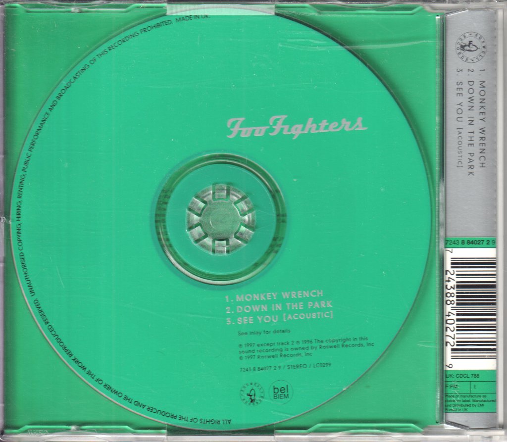 Foo Fighters - Monkey Wrench - Cd