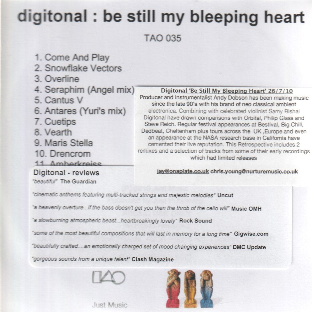 Digitonal - Be Still My Bleeping Heart - Cdr