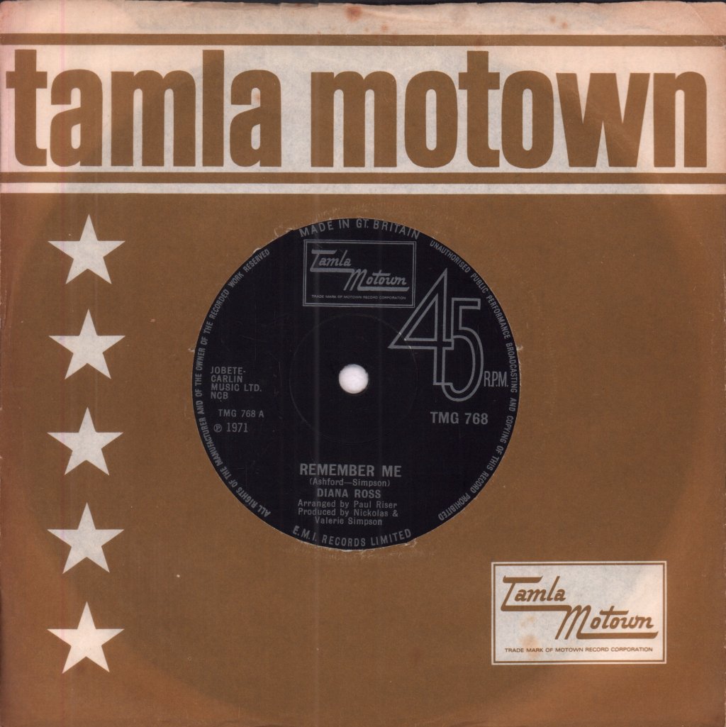 Diana Ross - Remember Me - 7 Inch