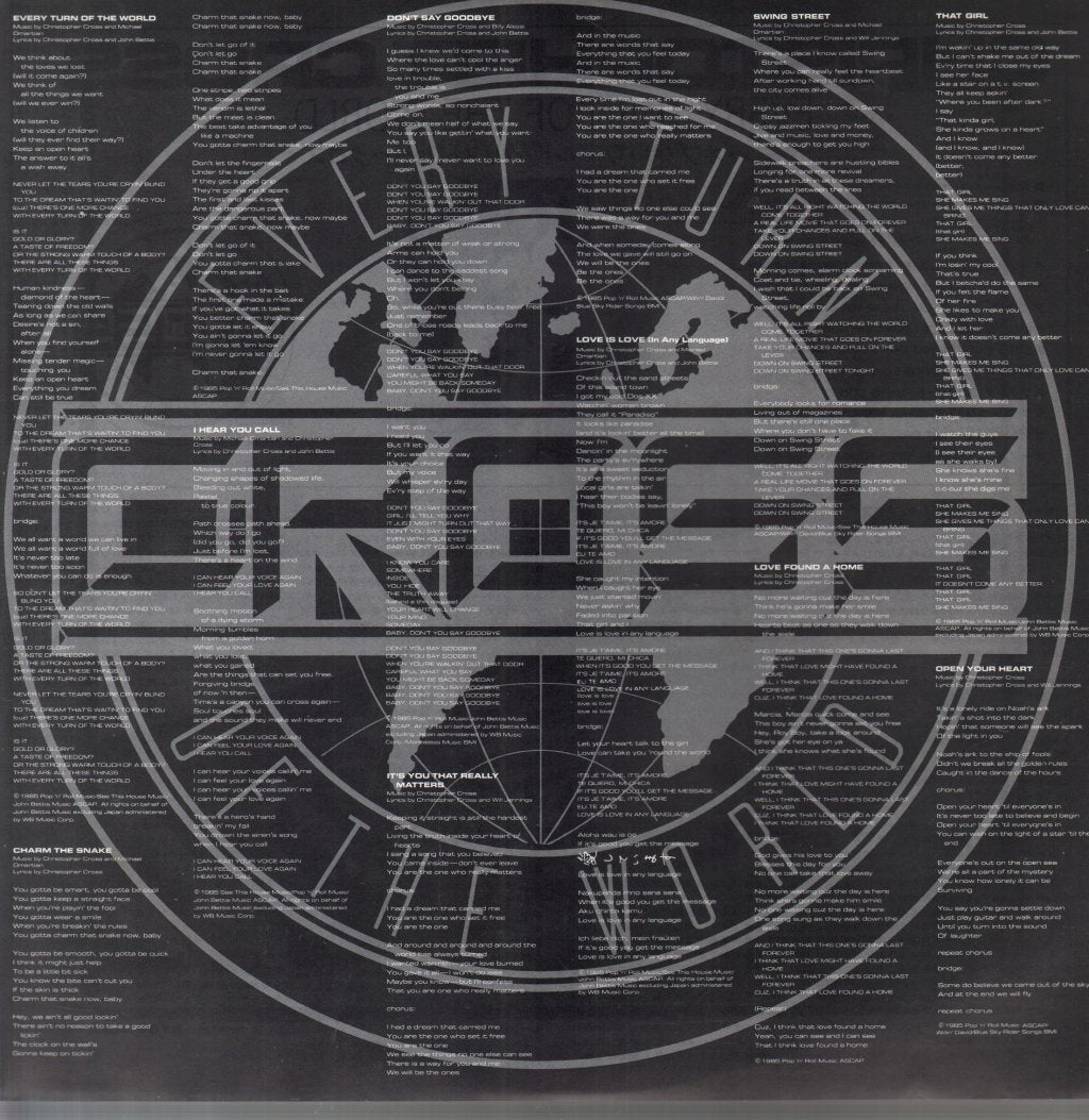 Christopher Cross - Every Turn Of The World - Lp