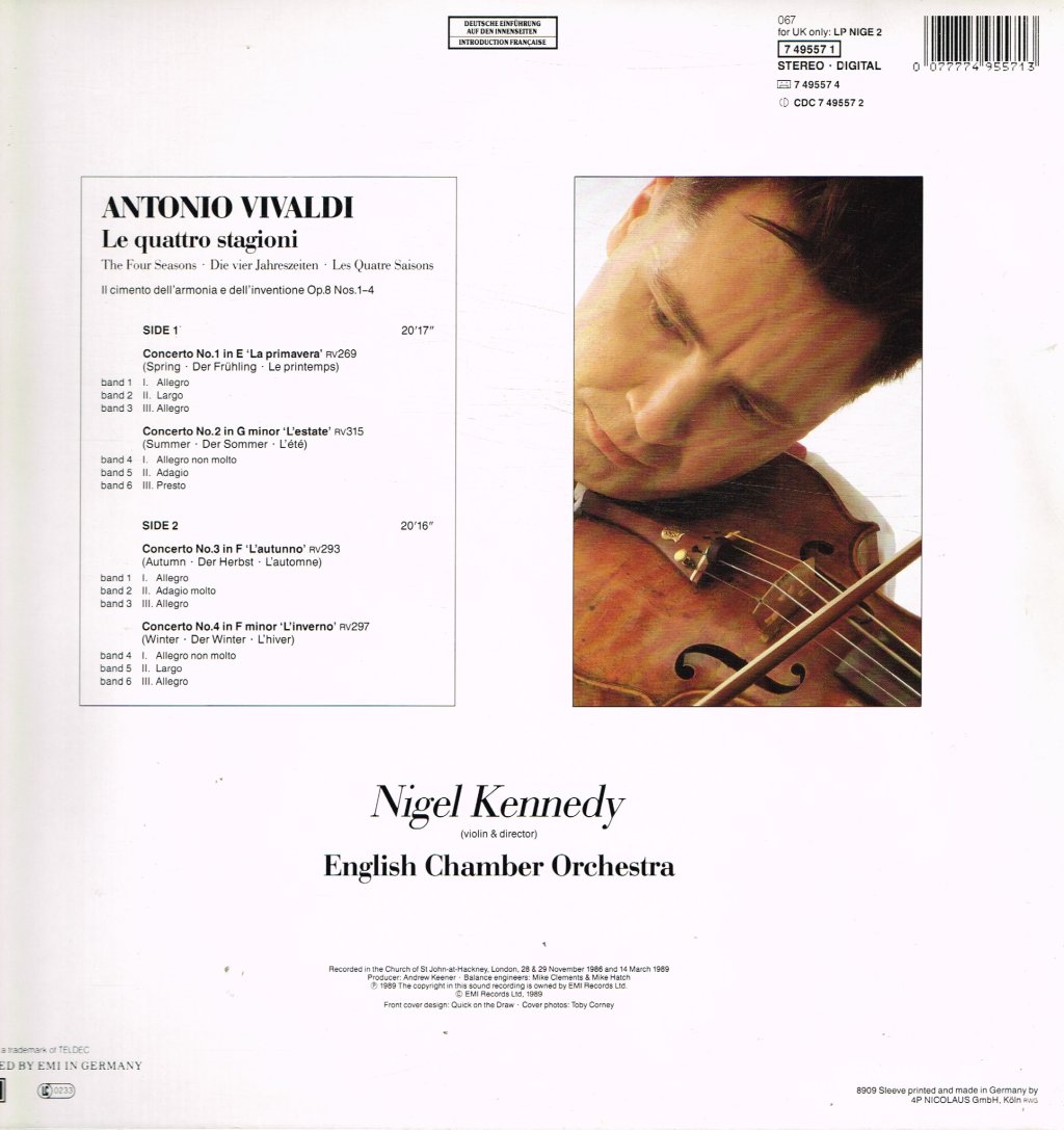 Nigel Kennedy - Vivaldi Four Seasons - Lp