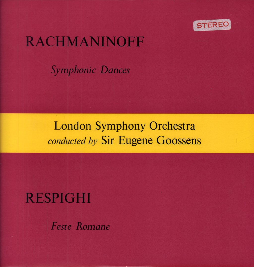 London Symphony Orchestra - rachmaninoff Symphonic Dances / respighi Feste Romane - Lp