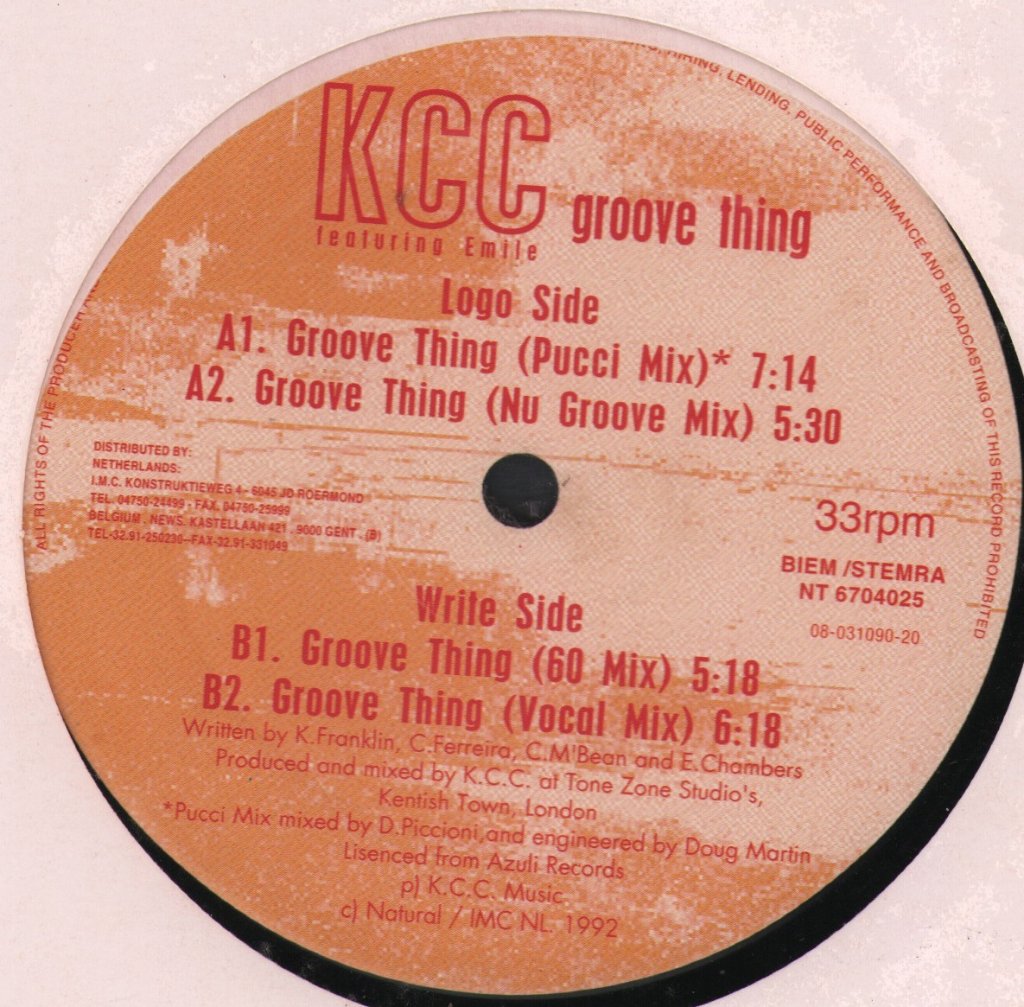 KCC Featuring Emile - Groove Thing - 12 Inch