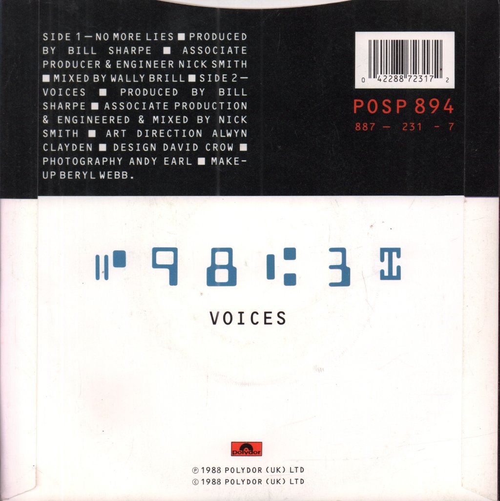 Sharpe And Numan - No More Lies - 7 Inch