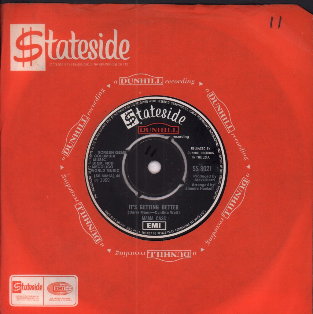 Mama Cass - It's Getting Better - 7 Inch
