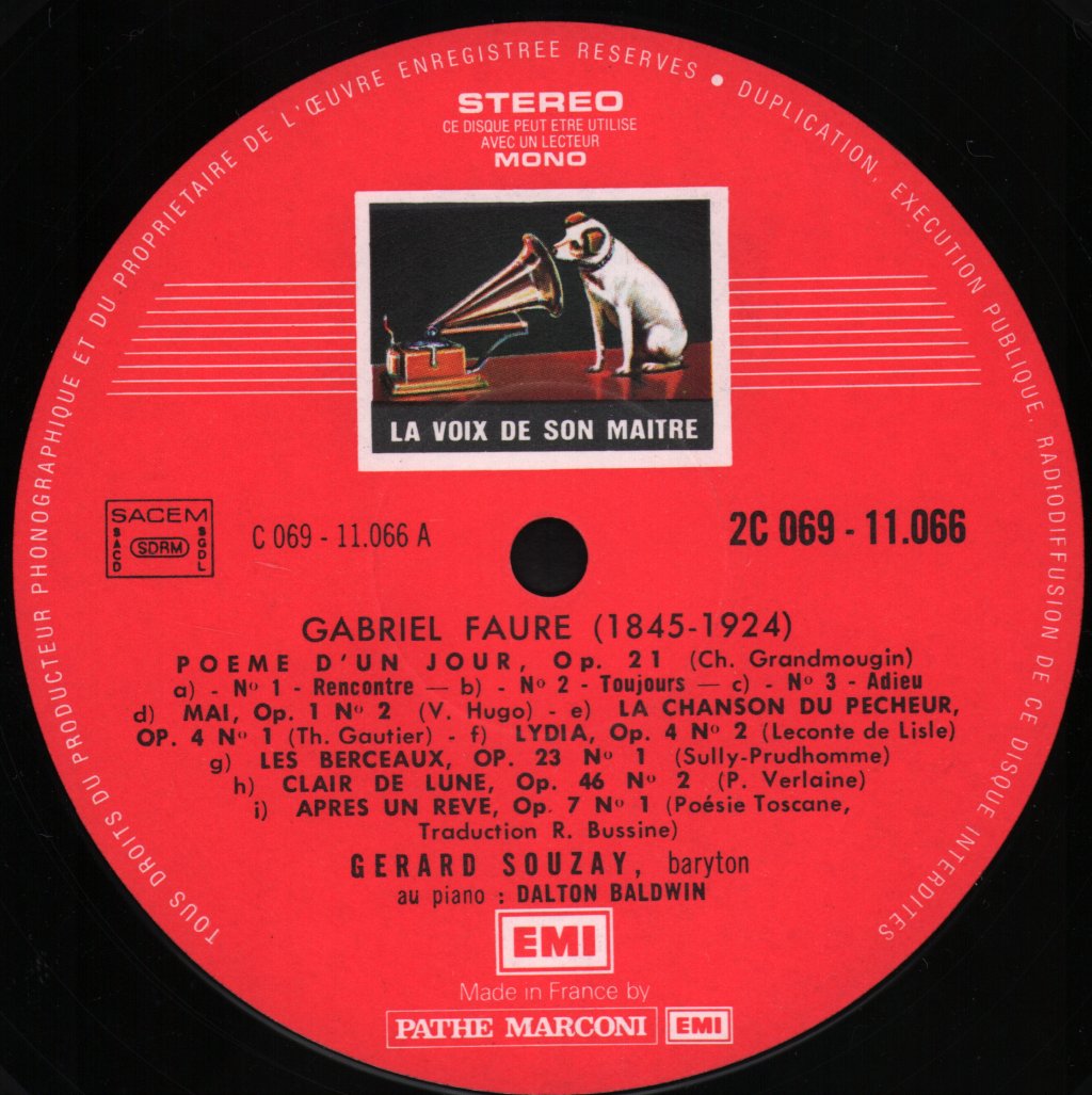 Gerard Souzay / Dalton Baldwin - La Bonne Chanson ... - Lp