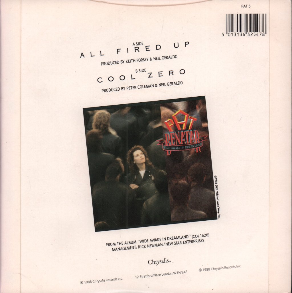 Pat Benatar - All Fired Up - 7 Inch