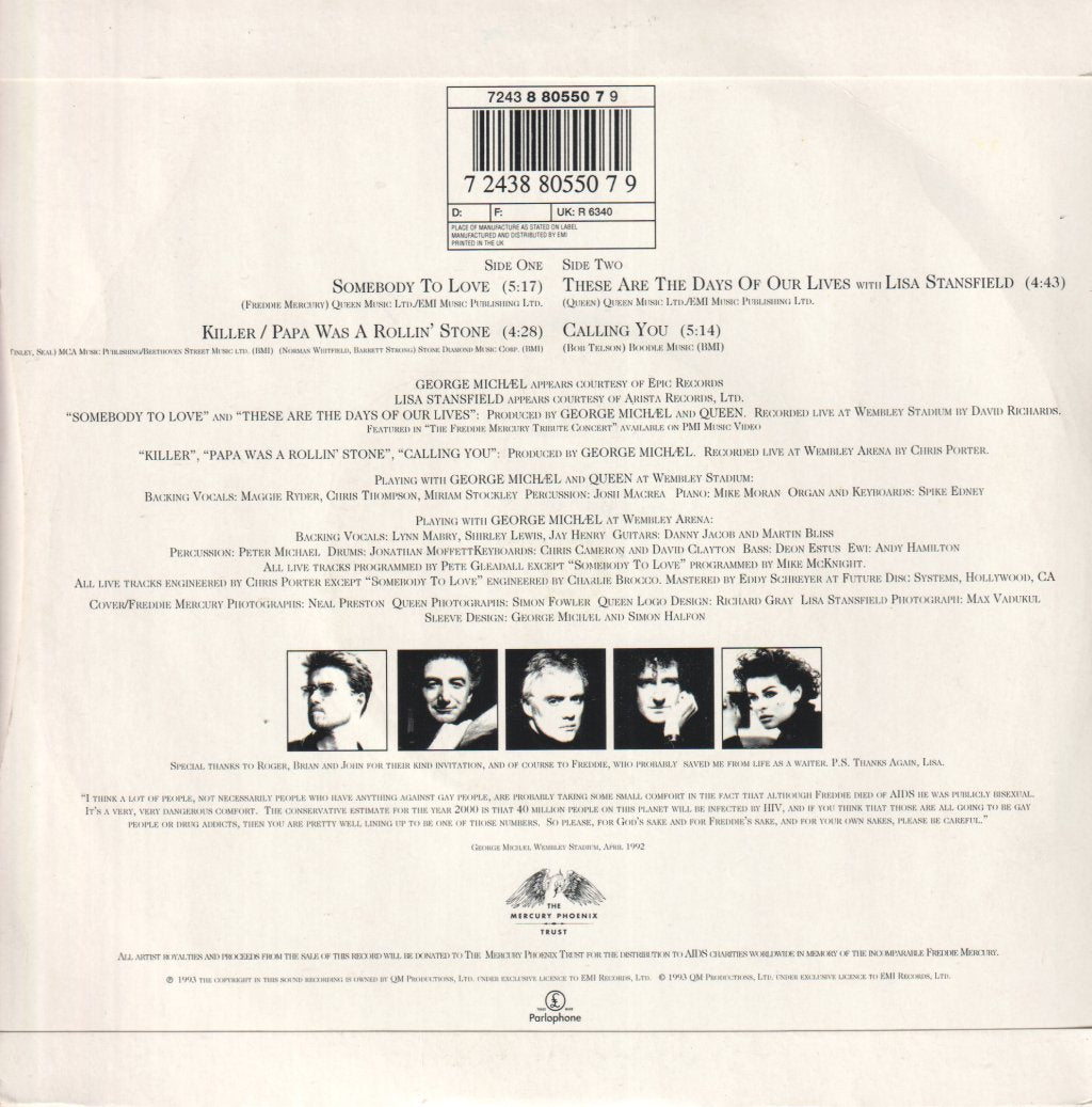 George Michael And Queen With Lisa Stansfield - Five Live - 7 Inch