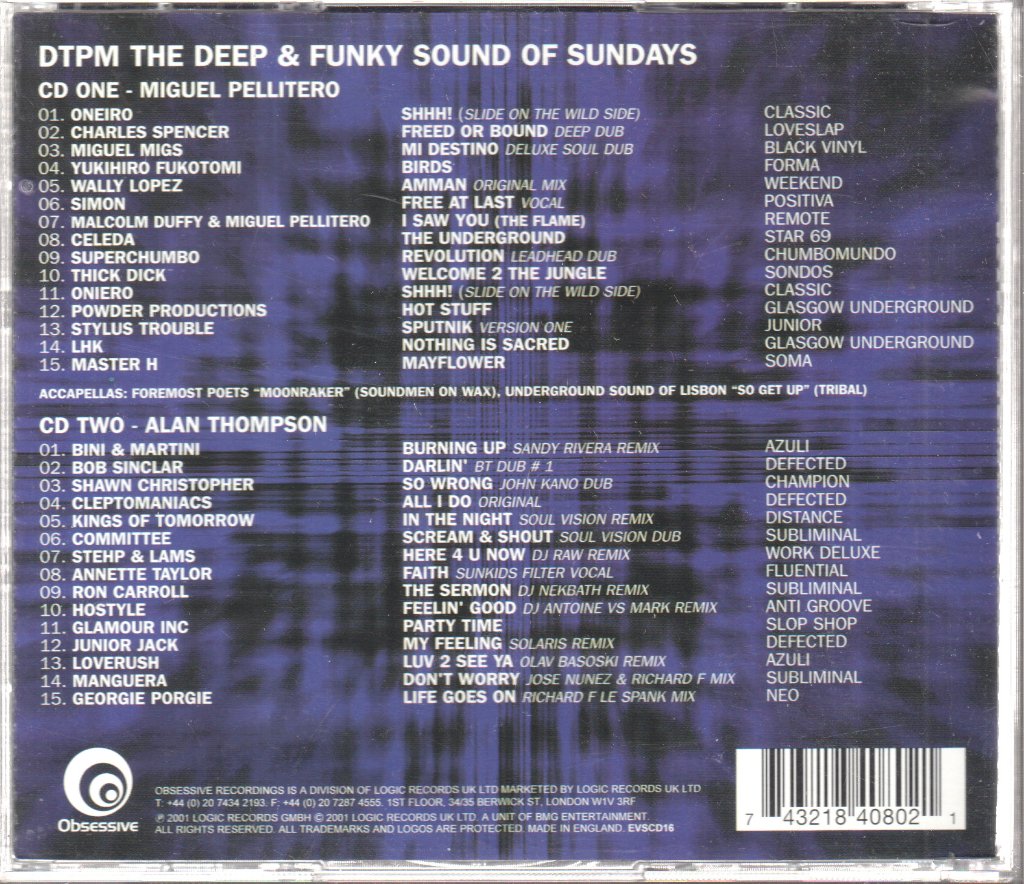 Various Artists - DTPM - The Deep & Funky Sound Of Sundays - Double Cd