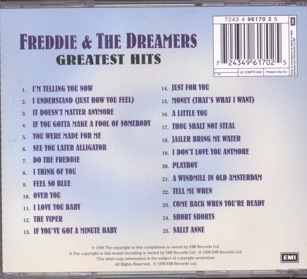 Freddie And The Dreamers - Greatest Hits - Cd