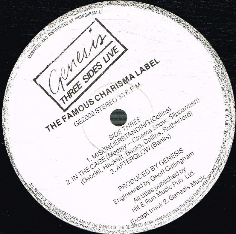 Genesis - Three Sides Live - Double Lp