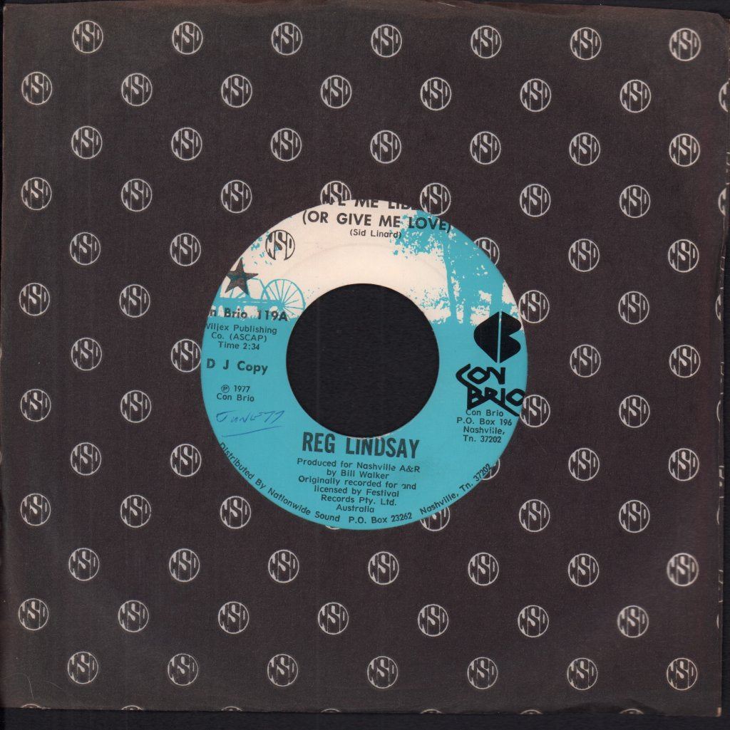 Reg Lindsay - Give Me Liberty Or Give Me Love - 7 Inch