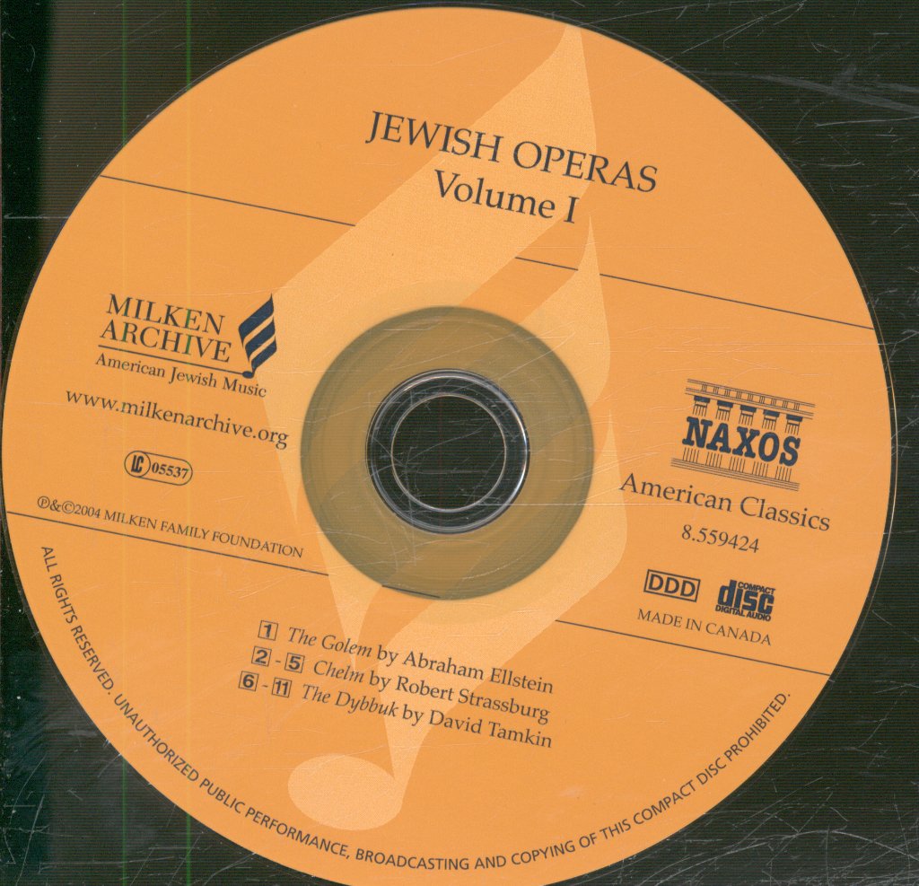 Various Artists - Jewish Operas, Volume 1 - Cd