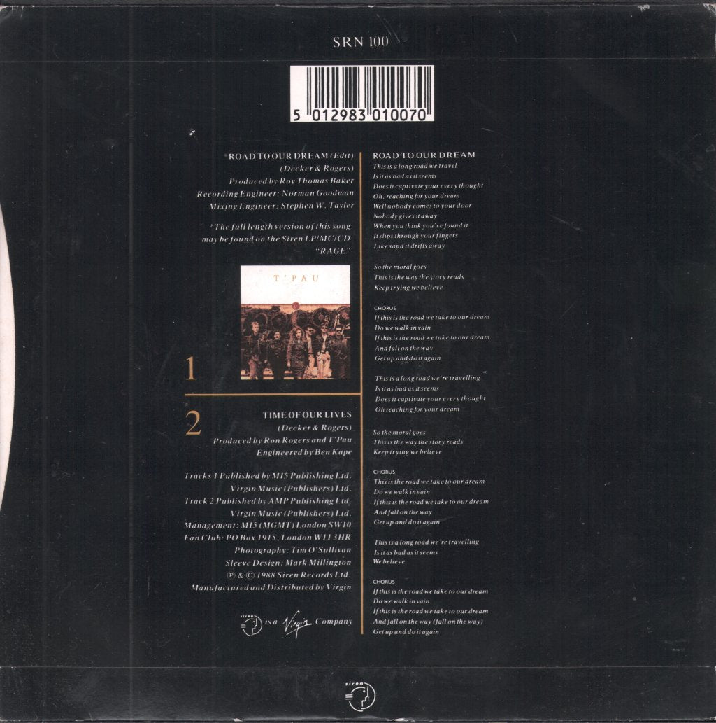 T'PAU - Road To Our Dream - 7 Inch