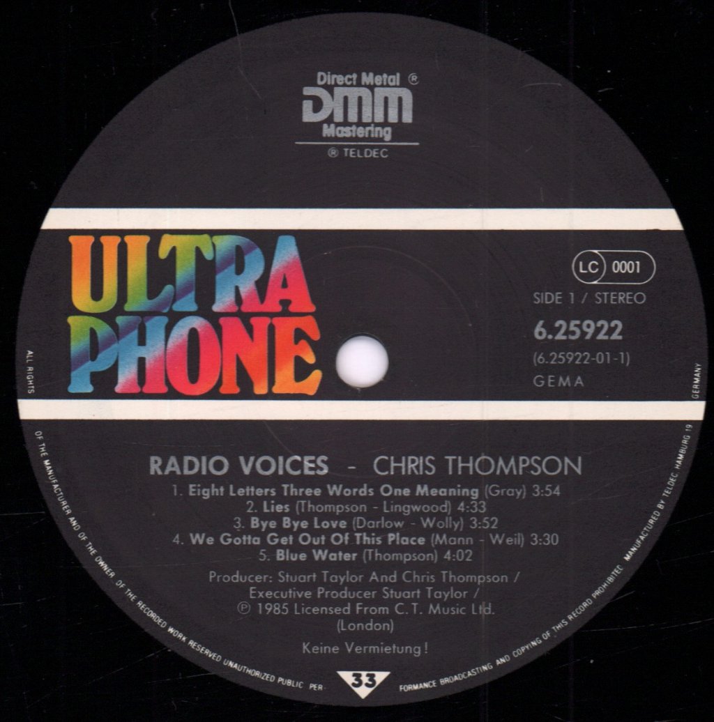chris thompson featuring brian may (queen) - Radio Voices - Lp