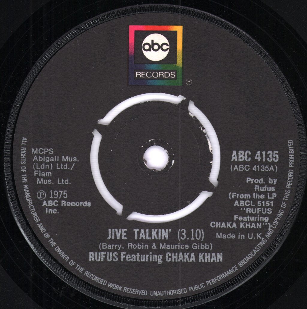 Rufus Featuring Chaka Khan - Jive Talkin' - 7 Inch – Vinyl Tap