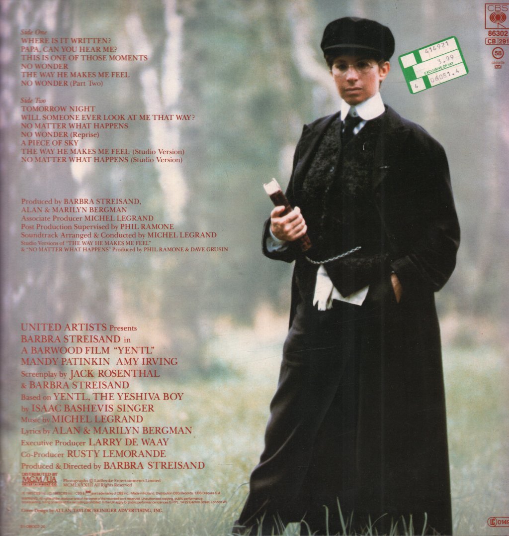 Barbra Streisand - Yentl Soundtrack - Lp