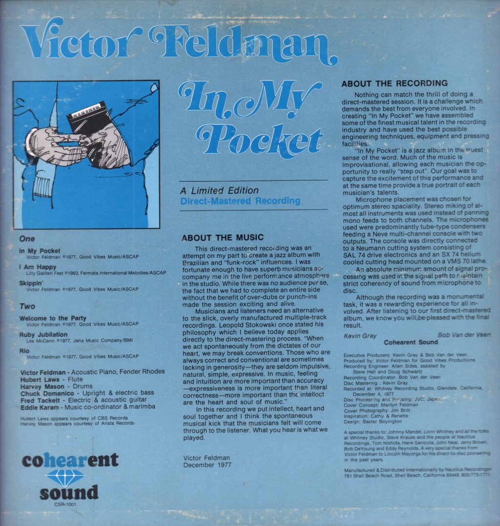 Victor Feldman - In My Pocket - Lp