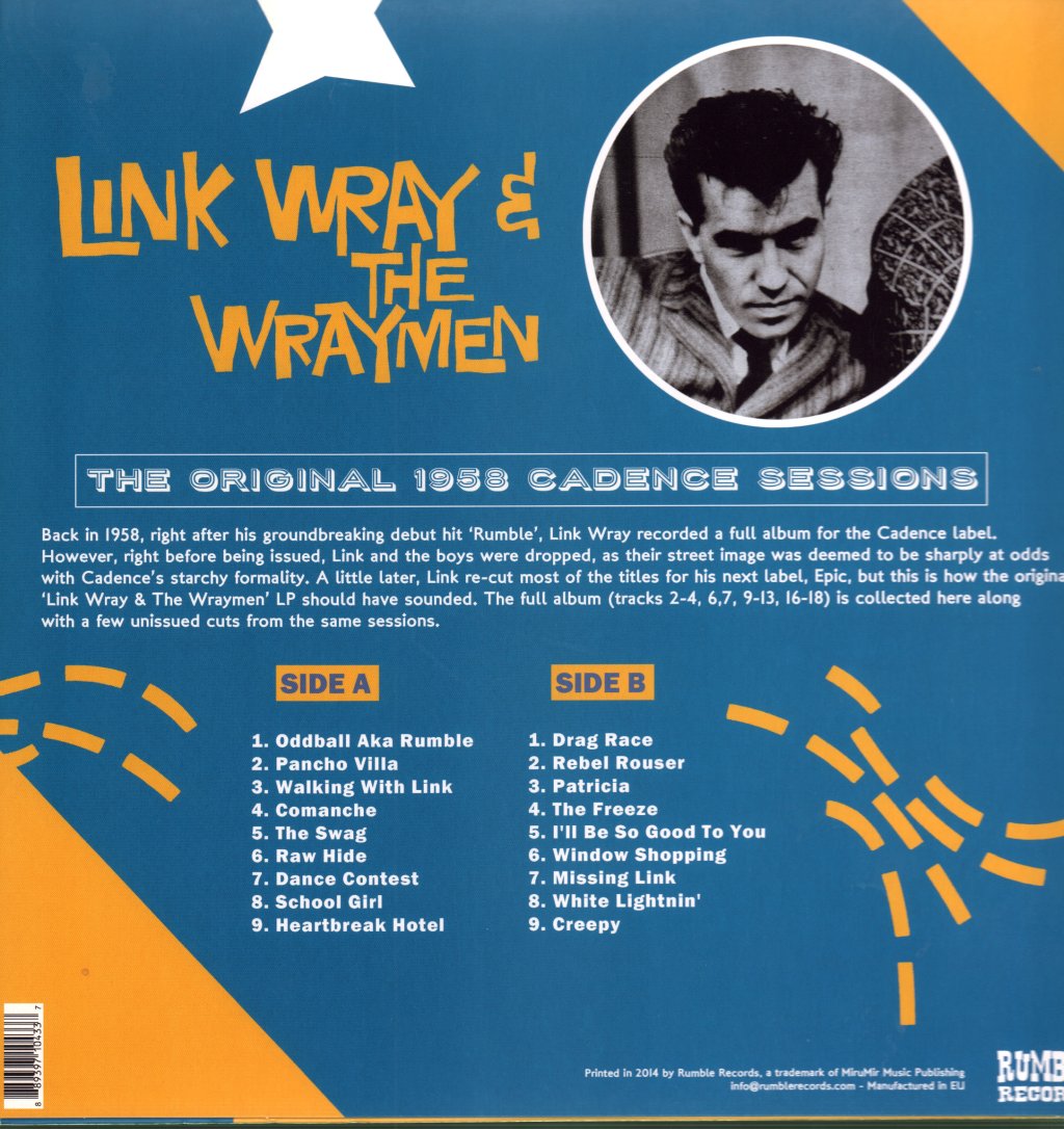 Link Wray And His Ray Men - Original 1958 Cadence Sessions - Lp