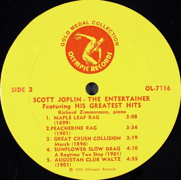 Richard Zimmerman - Scott Joplin. The Entertainer Featuring His Greatest Hits - Lp