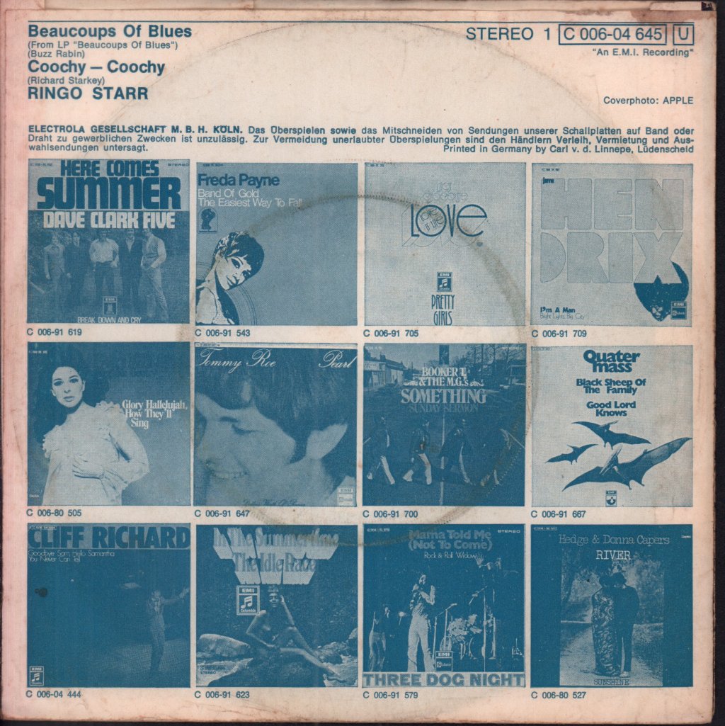 Ringo Starr - Beaucoups Of Blues - 7 Inch