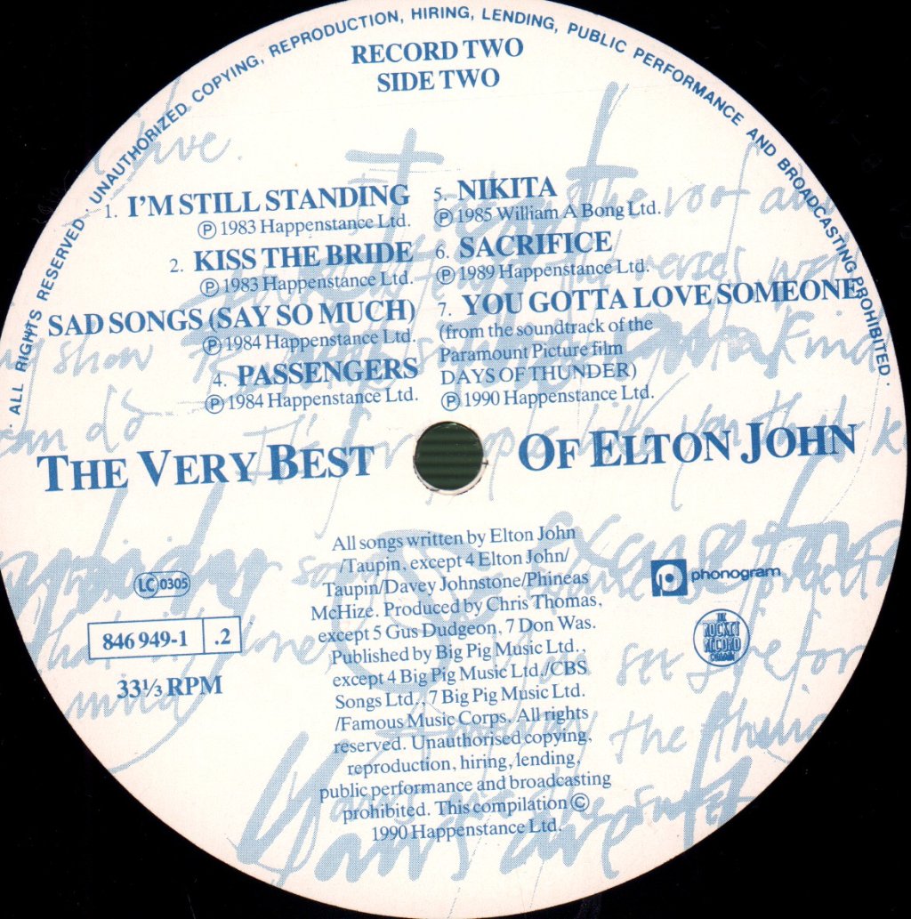 Elton John - Very Best Of - Double Lp