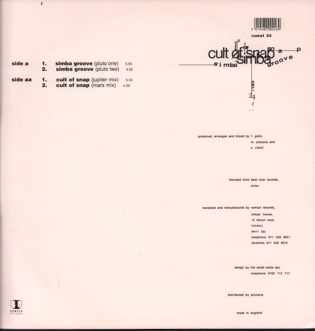 Hi Power - Simba Groove / Cult Of Snap - 12 Inch