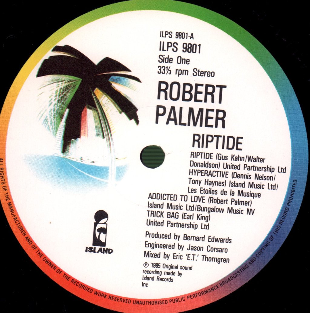 Robert Palmer - Riptide - Lp