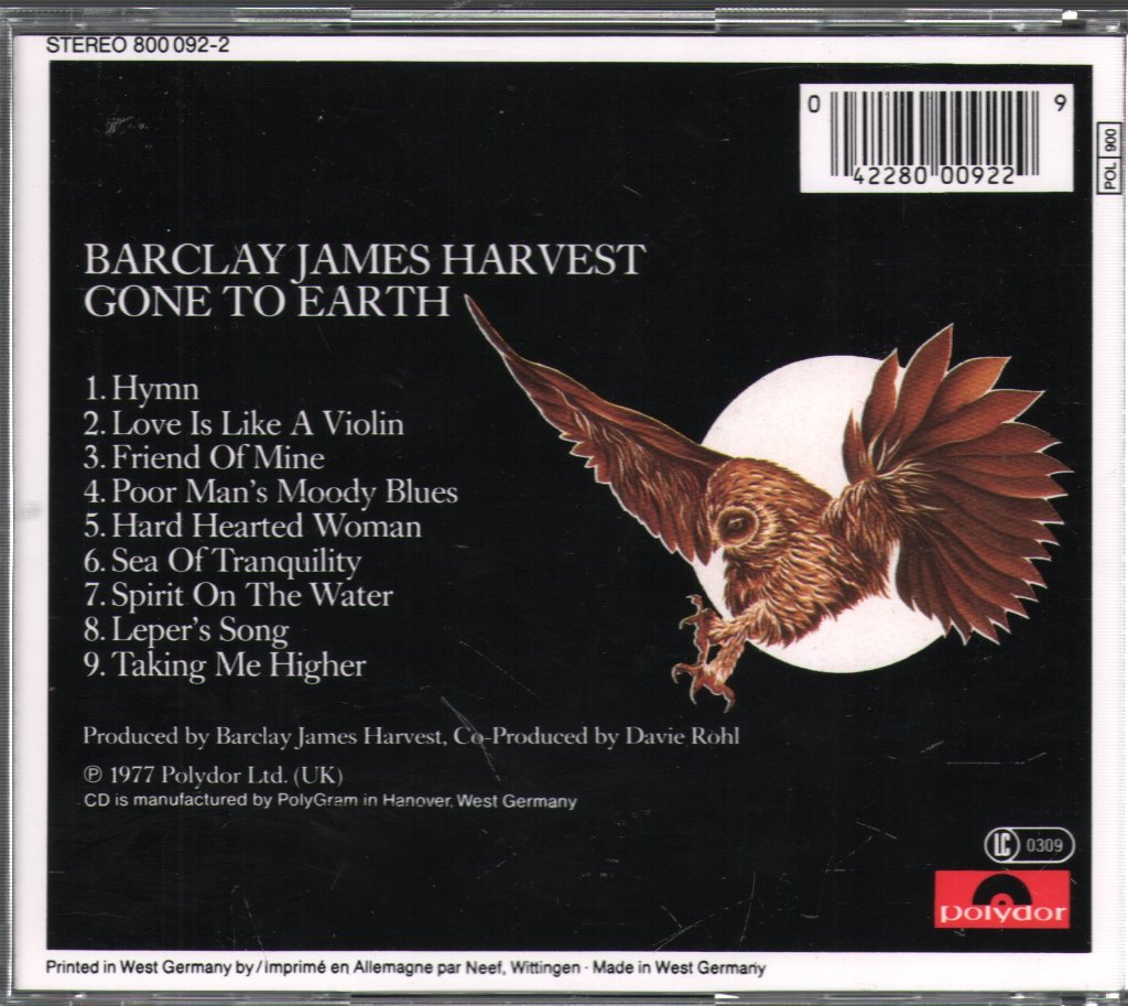 Barclay James Harvest - Gone To Earth - Cd