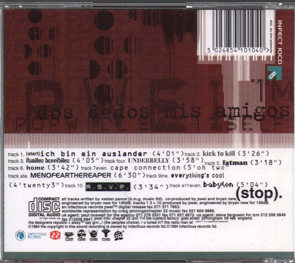 Pop Will Eat Itself - Dos Dedos Mis Amigos - Cd