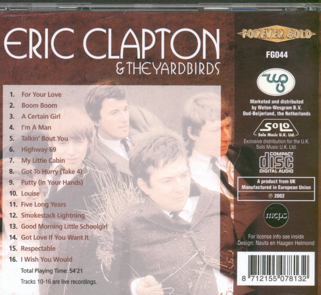 Eric Clapton And The Yardbirds - Eric Clapton & The Yardbirds - Cd
