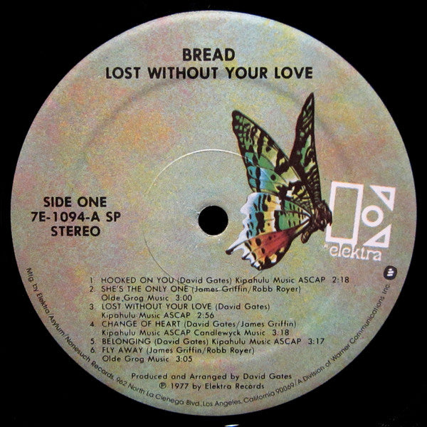 Bread - Lost Without Your Love - Lp