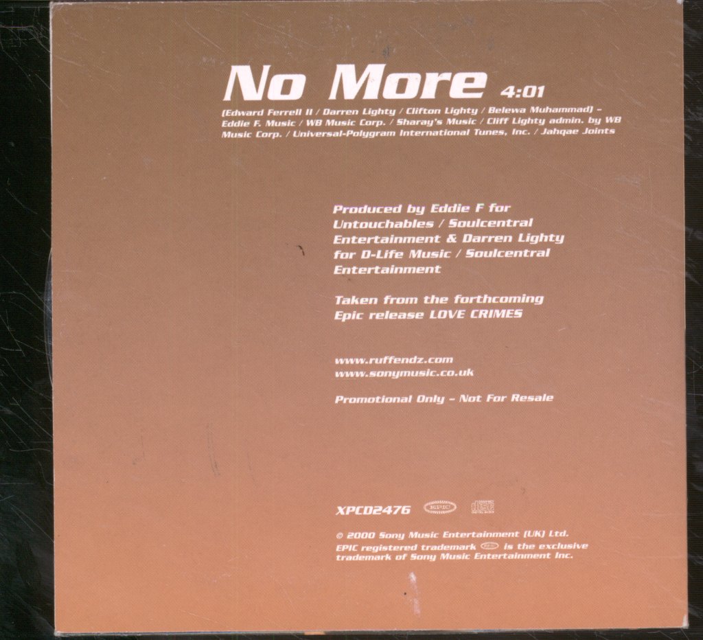 Ruff Endz - No More - Cd
