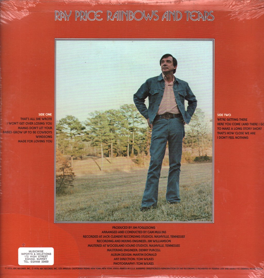 Ray Price - Rainbows And Tears - Lp