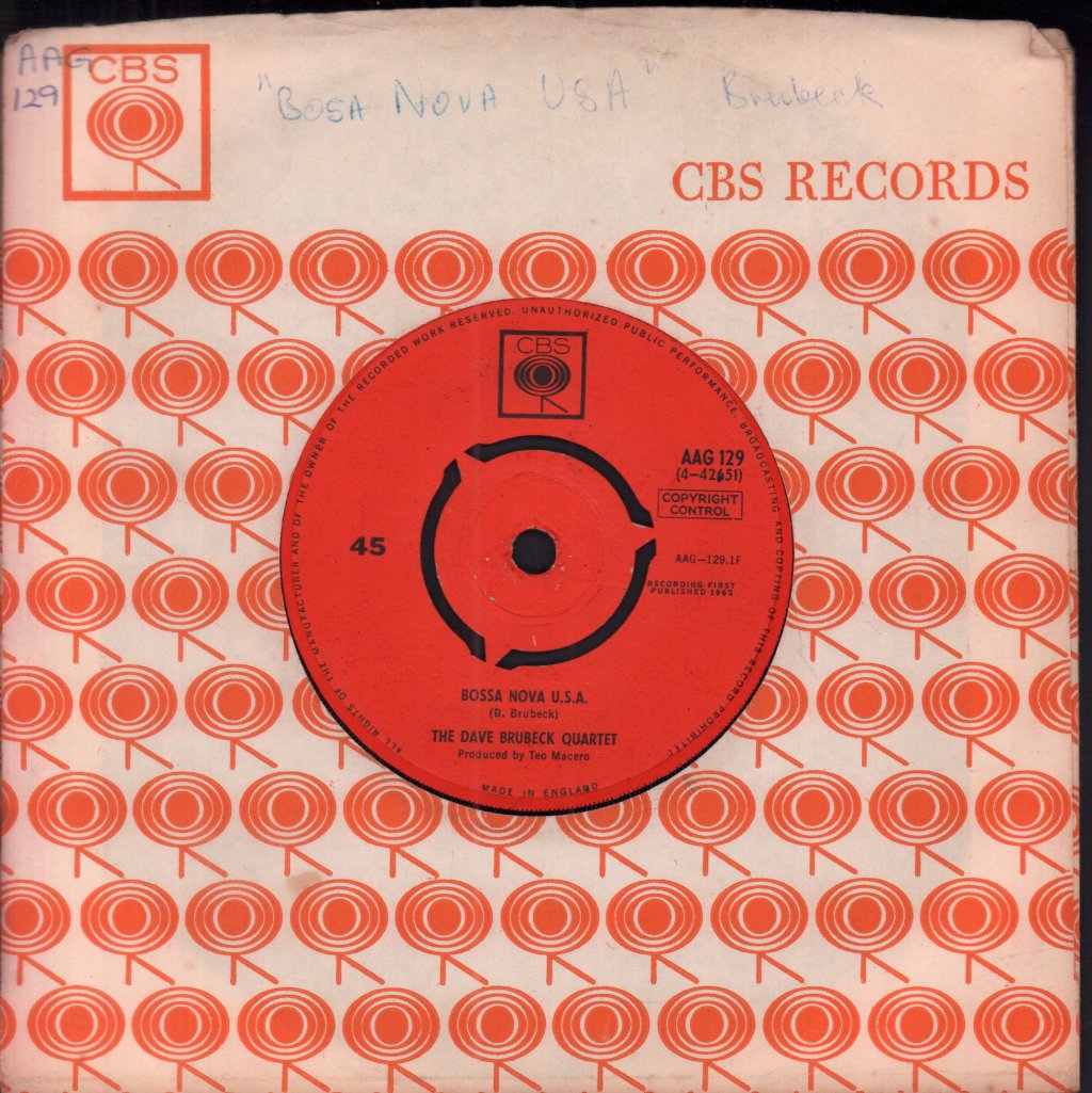 Dave Brubeck Quartet - Bossa Nova Usa - 7 Inch