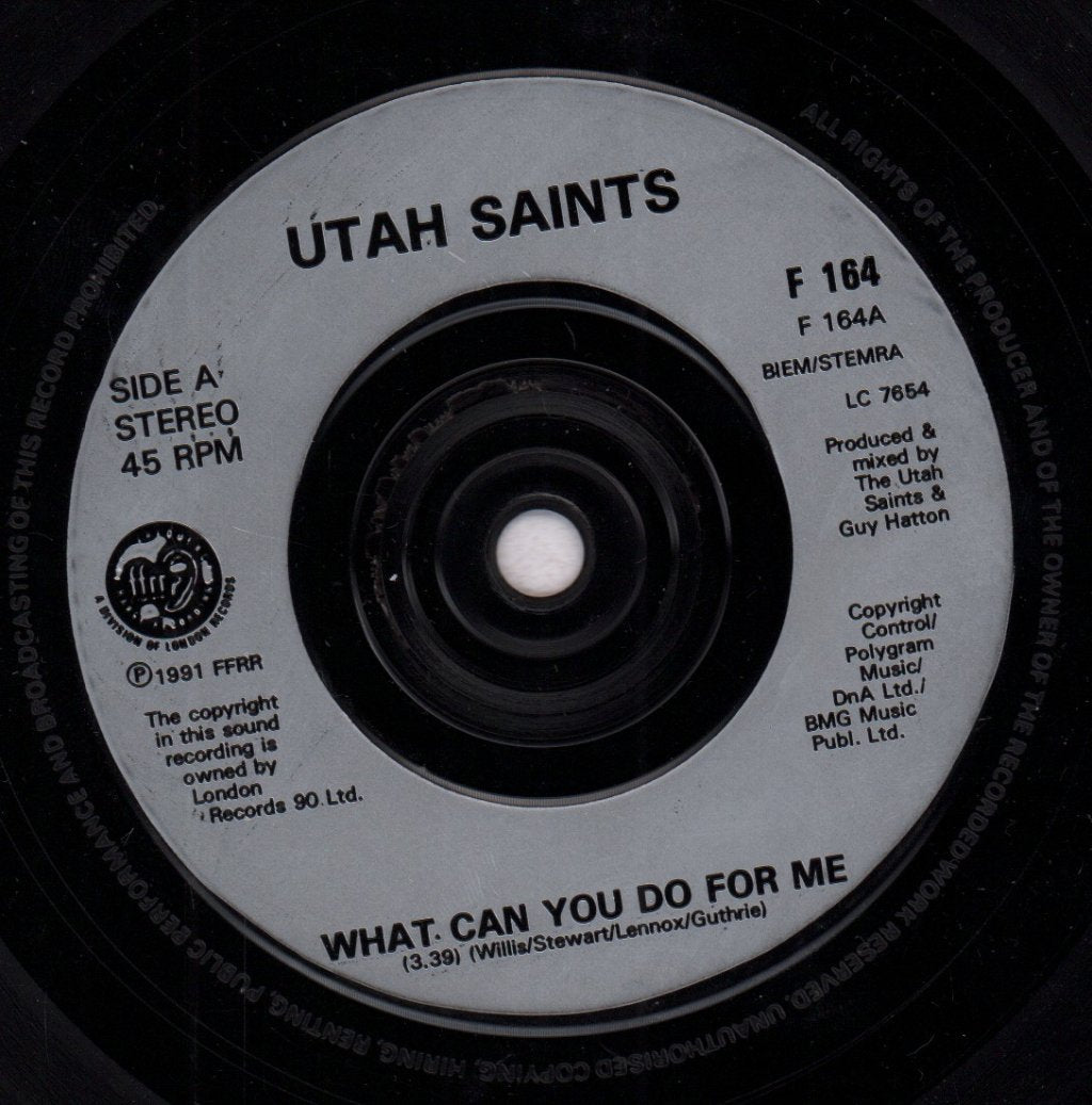 Utah Saints - What Can You Do For Me - 7 Inch